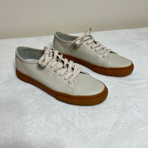 Frye Gia Low Lace Sneakers Ivory 8 Women - Picture 1 of 7